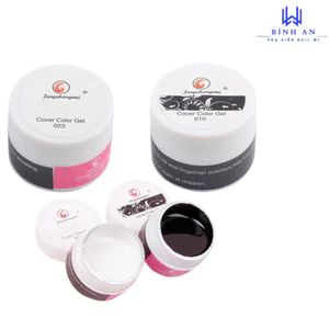Gel Vẽ Nổi Đen Trắng Fengshangmei – Chất Gel Sánh, Dễ Vẽ, Không Lem, Phù Hợp Trang Trí Móng [ Bình An ]