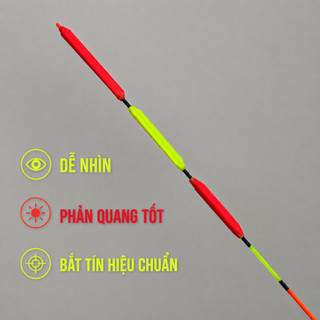 Phao Câu Đài QH07 Tăm Khế – Phao Câu Chép Trắm Trắng Nhạy, 3 Đốt Tăm Tăng Cường Nhìn Xa Rõ Ràng (Ăn Chì 2g/2.5g/3g)