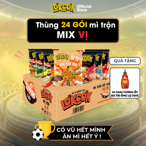 Thùng 24 Gói Mì Trộn MIX ĐỦ VỊ LOKCOK - Thùng 24 Gói
