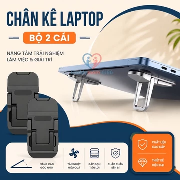 Giá Đỡ Laptop Tản Nhiệt Cao Cấp Gấp Gọn -Chân Kê Laptop Thông Minh Chống Nóng -Đế Nâng Laptop Siêu Mỏng Tối Giản