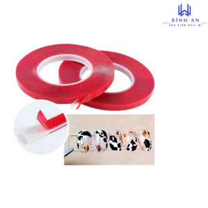 Băng Keo Đỏ Tạo Fan Mi ,Nail Loại 1, Cuộn Keo 2 Mặt Dán Mẫu Móng, Tạo Fan Mi, Dùng Trong Nailbox [ Bình An ]