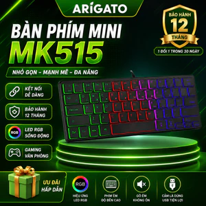 Bàn Phím Mini Có LED ZORNWEE MK515 – Bàn Phím Máy Tính Nhỏ Gọn, Đèn LED Đẹp, Gõ Êm, USB Cắm Là Dùng