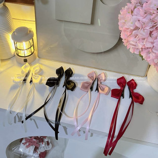 Set 2 kẹp tai thỏ chất lụa hàn đẹp xinh xắn cho bé