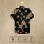 Áo Sơ Mi Lụa Họa Tiết Hoa Lan Cách Điệu, Cuban Shirt Chất Lụa Tuyết Mềm Mịn, Thấm Hút Tốt, Chống Nhăn - Size 50-100kg