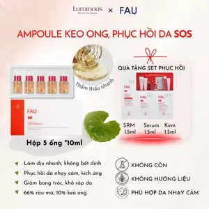 Tinh chất keo ong phục hồi, khỏe hóa da nhạy cảm FAU SOS Ampoule (hộp 5 ống x 10ml)