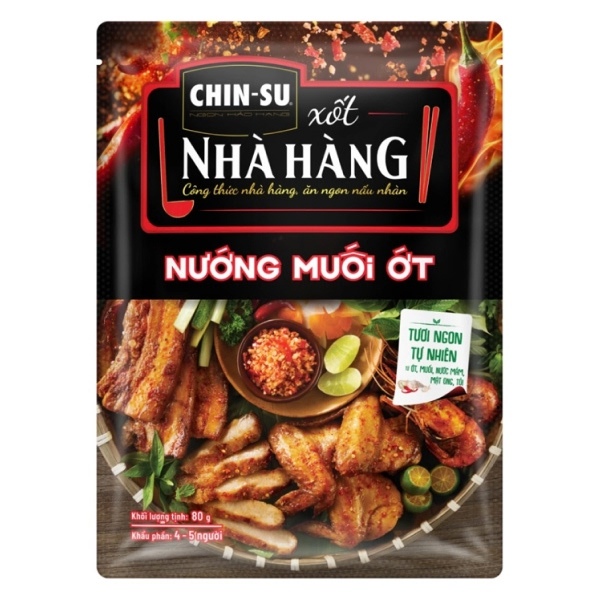 Hộp Xốt Nướng Muối Ớt CHIN-SU 800g (10 gói x 80g) - HSD: 3/2027