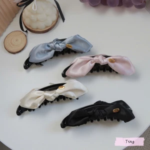 Kẹp Dọc Cặp Tóc Đuôi Ngựa Bọc Lụa Satin Bóng Nhẹ - Kẹp Chuối Giữ Tóc Chắc Chắn Phong Cách Tiểu Thư Thanh Lịch