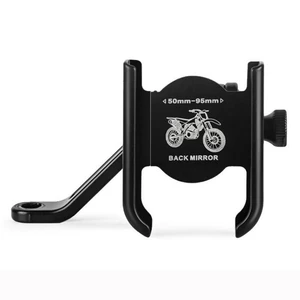 Giá đỡ điện thoại Xe Máy KIM LOẠI Cao Cấp xoay 360 độ, gắn gương trái phải đều được-CarePhones