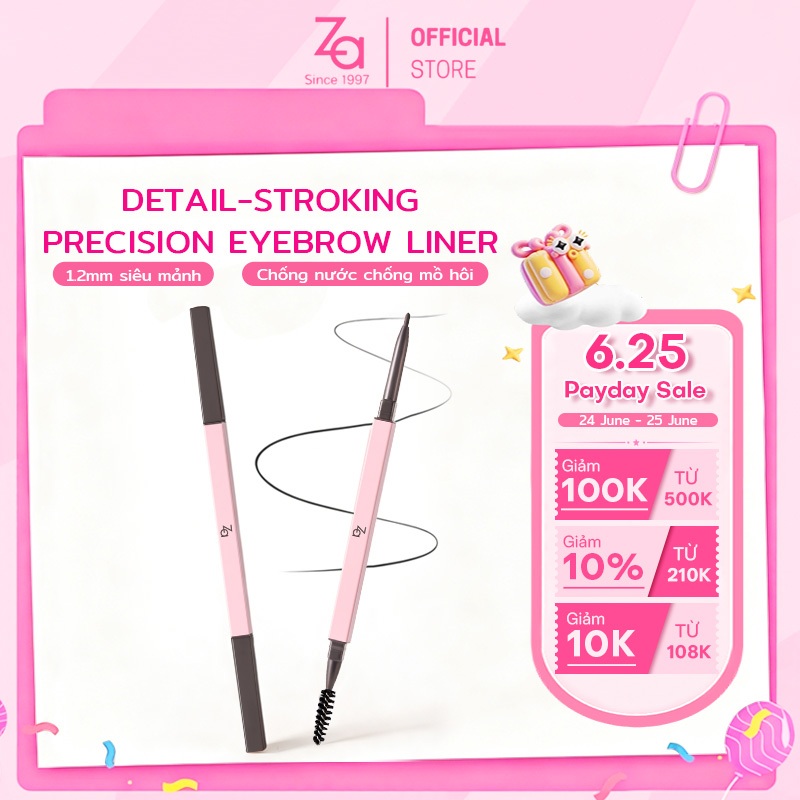 Za Chì kẻ lông mày hai đầu lâu trôi Detail-stroking Precision 0.1g