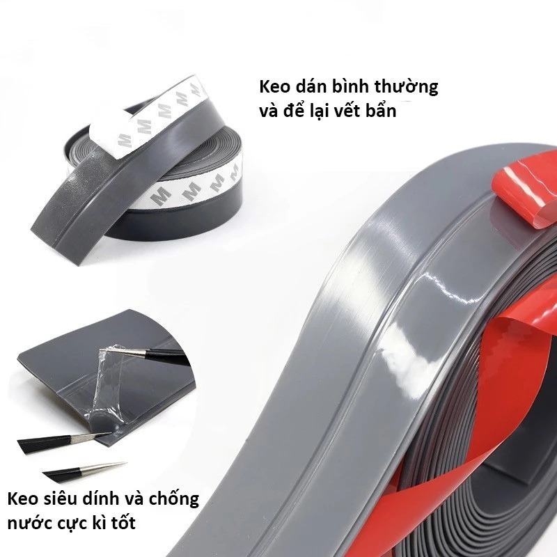 Ron Cao Su Cuộn Dài 5md x 3.5cm - Ron Dán Chặn Khe Cửa - Chống Bụi, Ngăn Gió Lùa, Côn Trùng Tiện Lợi