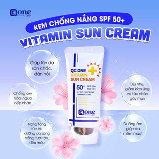 Kem Chống Nắng Vitamin Qone SPF50+ PA++++ Dưỡng Ẩm Hỗ Trợ Bảo Vệ Da 50ml
