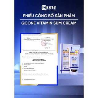 Kem Chống Nắng Vitamin Qone SPF50+ PA++++ Dưỡng Ẩm Hỗ Trợ Bảo Vệ Da 50ml