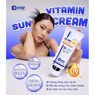 Kem Chống Nắng Vitamin Qone SPF50+ PA++++ Dưỡng Ẩm Hỗ Trợ Bảo Vệ Da 50ml
