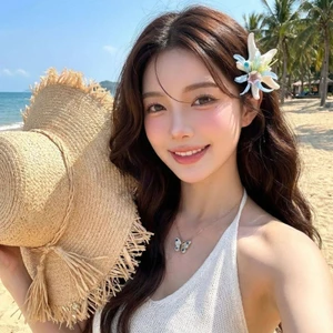 Kẹp Tóc Bên Hoa Dễ Thương, Du Lịch Đi Biển Ảnh Phụ Kiện Tóc.Kẹp hoa sao biển