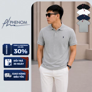 Áo Polo Ralph Lauren Ngựa Thêu Basic - Polo Nam Vải Cotton Pique Dày Mịn, Đứng Form - PHENOM