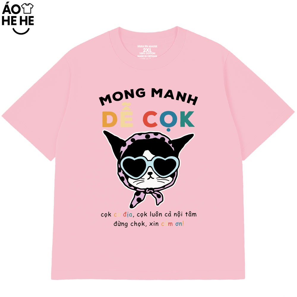 Áo In Chữ Hài Hước Mong Manh Dễ Cọc Câu Nói Text Vui Nhộn Dễ Thương Form Rộng Cotton 230gsm