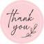 Combo 500 Tem Thank You Card 3cm Decal Nhựa Chống Nước - In Tem Nhãn Theo Yêu Cầu, Bế Sẵn