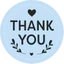 Combo 500 Tem Thank You Card 3cm Decal Nhựa Chống Nước - In Tem Nhãn Theo Yêu Cầu, Bế Sẵn