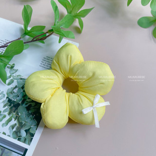 Cột tóc hình bông hoa, scrunchies hoa màu sắc mùa hè cho bé