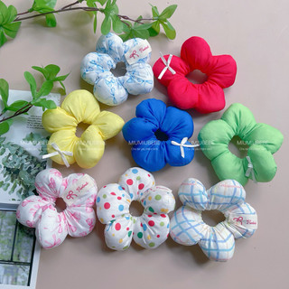 Cột tóc hình bông hoa, scrunchies hoa màu sắc mùa hè cho bé