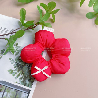 Cột tóc hình bông hoa, scrunchies hoa màu sắc mùa hè cho bé