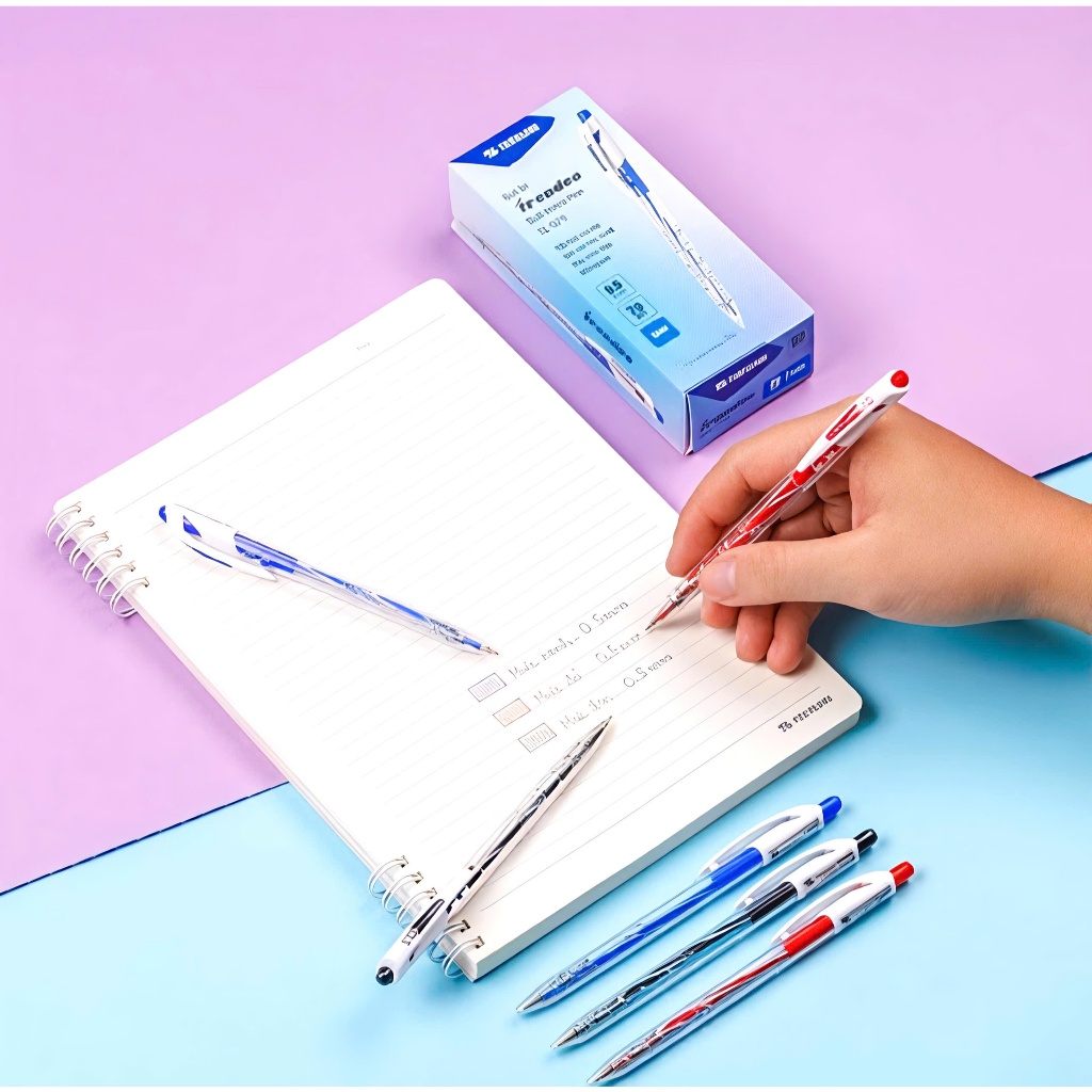 Combo 10/20 Bút bi thiên long Pro 027 TL-105 - 3 màu mực, thân bút pastel thời trang, phù hợp cho học sinh, sinh viên