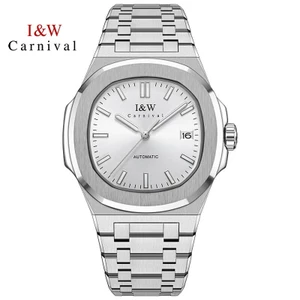 Đồng Hồ Nam Chính Hãng I&W Carnival 750G1-T1 Full Box Chống Nước Kính Sapphire (Máy Cơ Tự Động)
