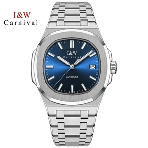 Đồng Hồ Nam Chính Hãng I&W Carnival 750G1-T2 Full Box Chống Nước Kính Sapphire (Máy Cơ Tự Động)