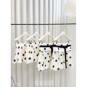 Set quây lụa bí chấm bi