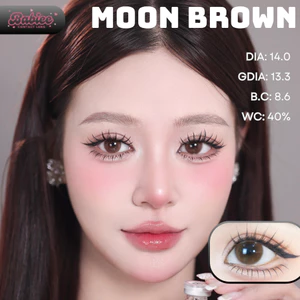 Lens mắt Moon Brown màu nâu sữa tự nhiên - size nhỏ, thương hiệu Babiee Hàn Quốc, hsd 12 tháng
