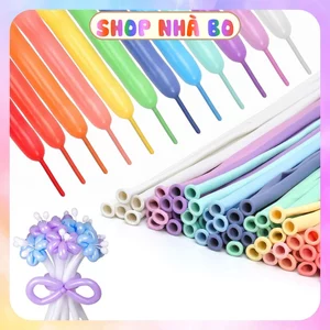Đũa Dài Màu Pastel Nhà Bo, Bóng Dài Tạo Hình Nghệ Thuật, Tạo Hình Bông Hoa