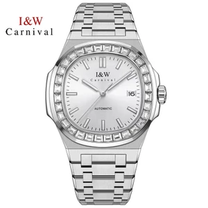 Đồng Hồ Nam Chính Hãng I&W Carnival 750G2-T1 Full Box Chống Nước Kính Sapphire (Máy Cơ Tự Động)