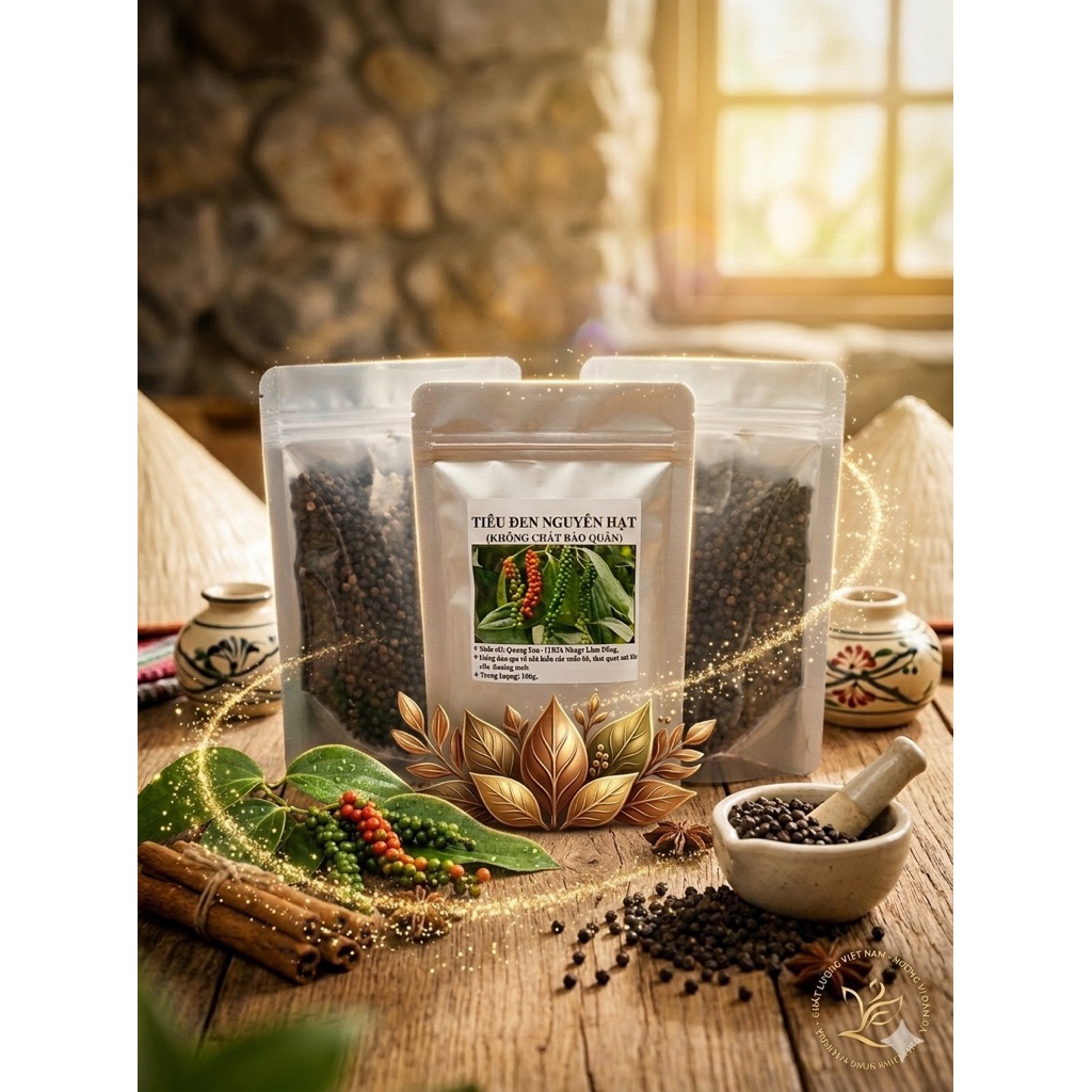 Tiêu đen nguyên hạt (loại 1) 100g, 250g, 500g