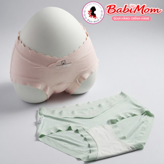 Quần lót bầu và sau sinh cạp chéo không viền chất Su Tăm Lạnh, thông hơi, đáy cotton kháng khuẩn, QL03