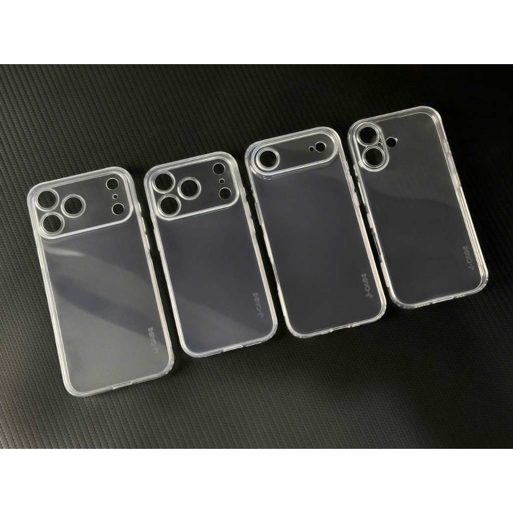 Ốp lưng J-Case silicon dẻo trong suốt bảo vệ camera dành cho ip 17 promax 16 promax 16 pro 15 promax 14 promax 13 promax