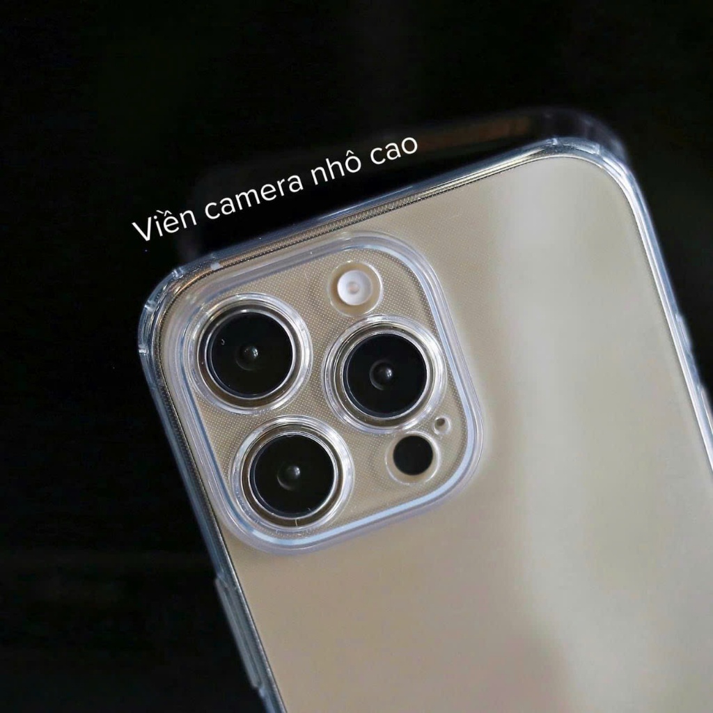 Ốp lưng J-Case silicon dẻo trong suốt bảo vệ camera dành cho ip 17 promax 16 promax 16 pro 15 promax 14 promax 13 promax