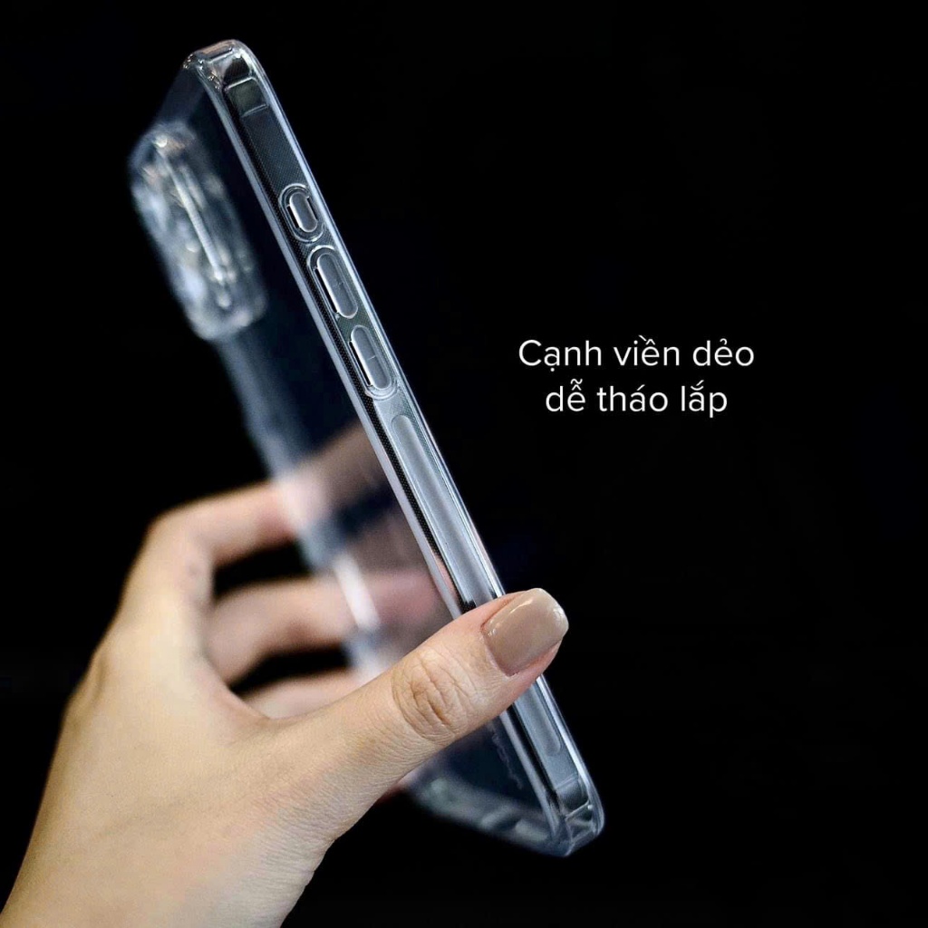 Ốp lưng J-Case silicon dẻo trong suốt bảo vệ camera dành cho ip 17 promax 16 promax 16 pro 15 promax 14 promax 13 promax