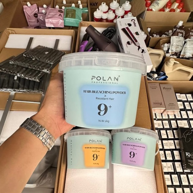 Bột Tẩy Tóc Polan Cam/ Hồng Quách Tĩnh 1000ml Đổi Màu Tóc Nhuộm Cao Cấp