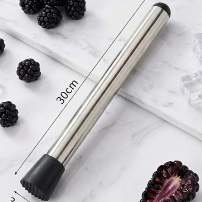 Chày bar dầm pha chế inox 20/25/30cm đầu nhựa cao cấp (chất liệu inox 304),Dụng Cụ Pha Chế Cocktail