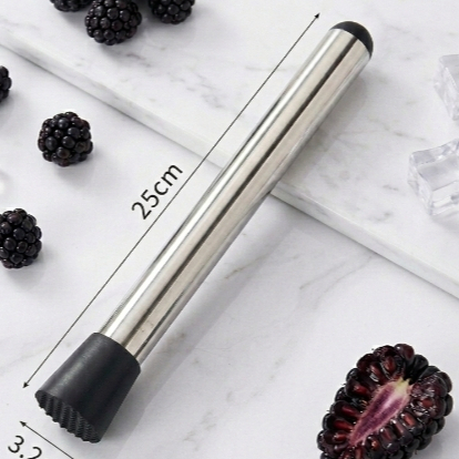 Chày bar dầm pha chế inox 20/25/30cm đầu nhựa cao cấp (chất liệu inox 304),Dụng Cụ Pha Chế Cocktail