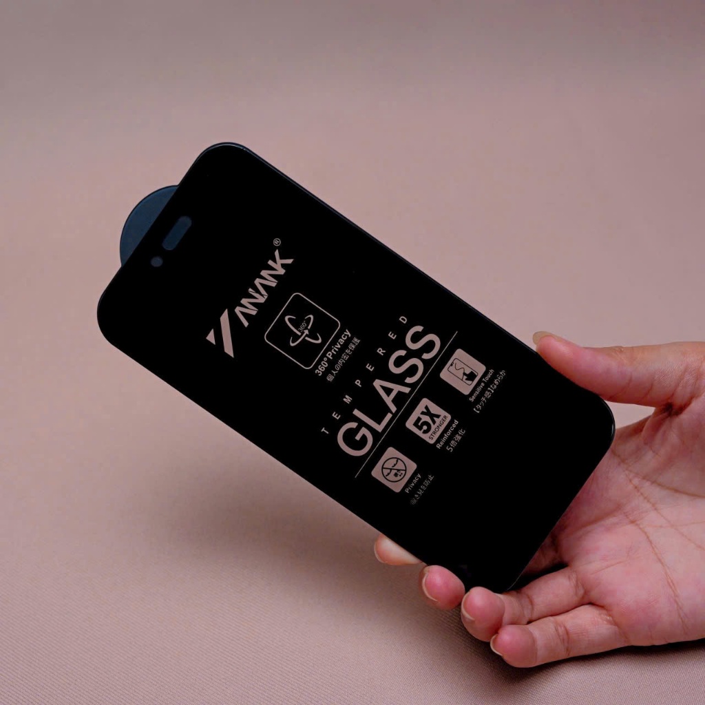 Kính Cường Lực ANANK Chống Nhìn Trộm 4 Chiều Full màn chống trầy dành cho iphone 17/16/15/14/13/12/pro/max