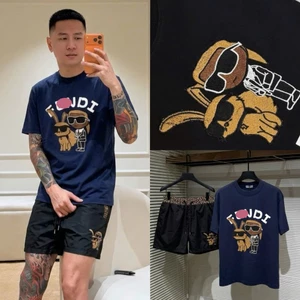 Bộ Cộc Fe//Di Meow Hiệp Sỹ In Nhiệt 3D Siêu Nét Phối Quần Cạp Chữ Hè Năng Động Phong Cách Boy Phố Basic