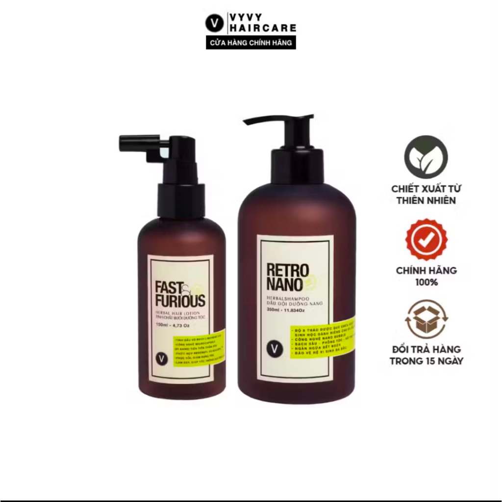 Combo giảm rụng dầu gội thảo dược giảm rụng kích mọc tóc vyvyhaircare