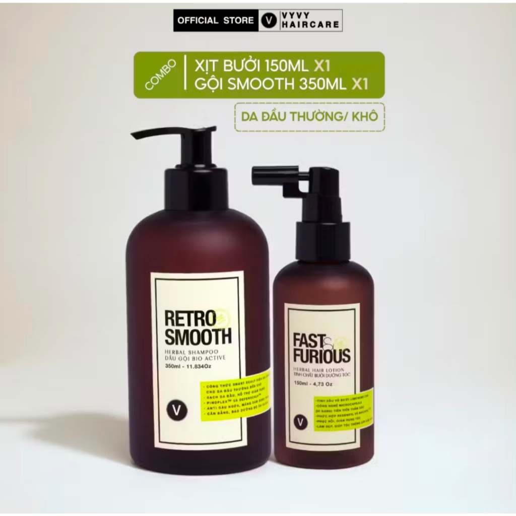 Combo giảm rụng dầu gội thảo dược giảm rụng kích mọc tóc vyvyhaircare