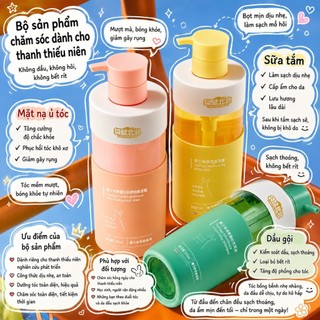 Combo dầu gội, sữa tắm KANGAROO cho trẻ thanh thiếu niên giúp kiềm dầu, giảm gàu, hỗ trợ giảm mụn và mùi cơ thể