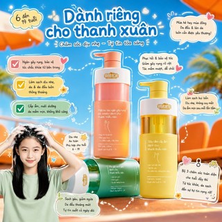 Combo dầu gội, sữa tắm KANGAROO cho trẻ thanh thiếu niên giúp kiềm dầu, giảm gàu, hỗ trợ giảm mụn và mùi cơ thể