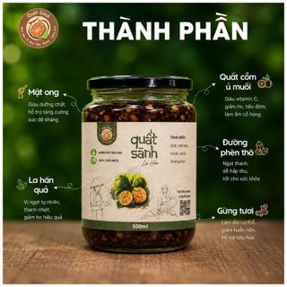Quất Sành - Quất ủ muối mật ong thực dưỡng hũ 500ml