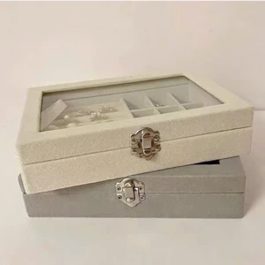 Cốp Đựng Trang Sức Mini Có Gương – Hộp Đựng Nhẫn, Bông Tai, Dây Chuyền Du Lịch Tiện Lợi