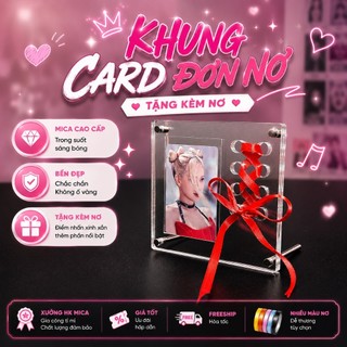 [Tặng Ruy Băng] Khung Ảnh Mica Acrylic Trong Suốt, Khun Đựng Card Kpop Anime To Photocard Polaroid Ảnh Thần Tượng Để Bàn