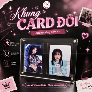 [Tặng Ruy Băng] Khung Ảnh Mica Acrylic Trong Suốt, Khun Đựng Card Kpop Anime To Photocard Polaroid Ảnh Thần Tượng Để Bàn